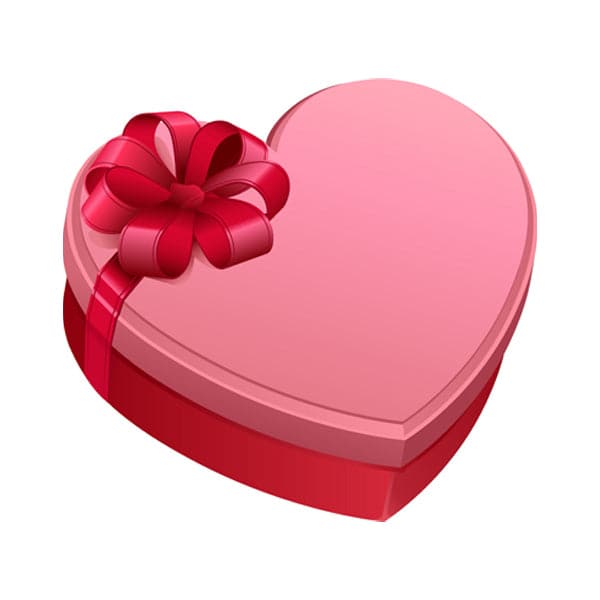 Gift Box Heart Shape Large