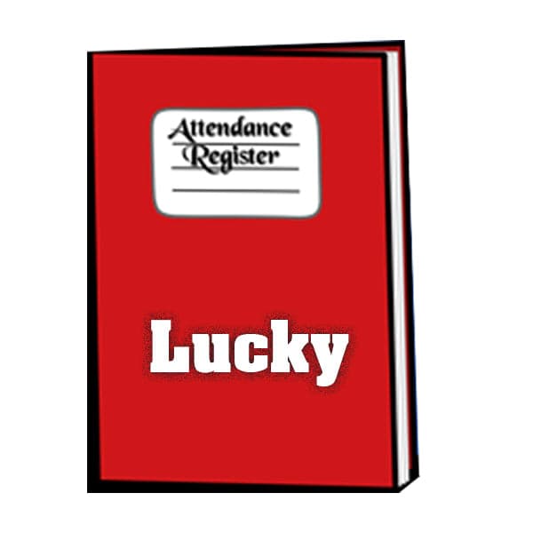 Funky Register Buy Now Lucky Attendance Register 156 P No.5
