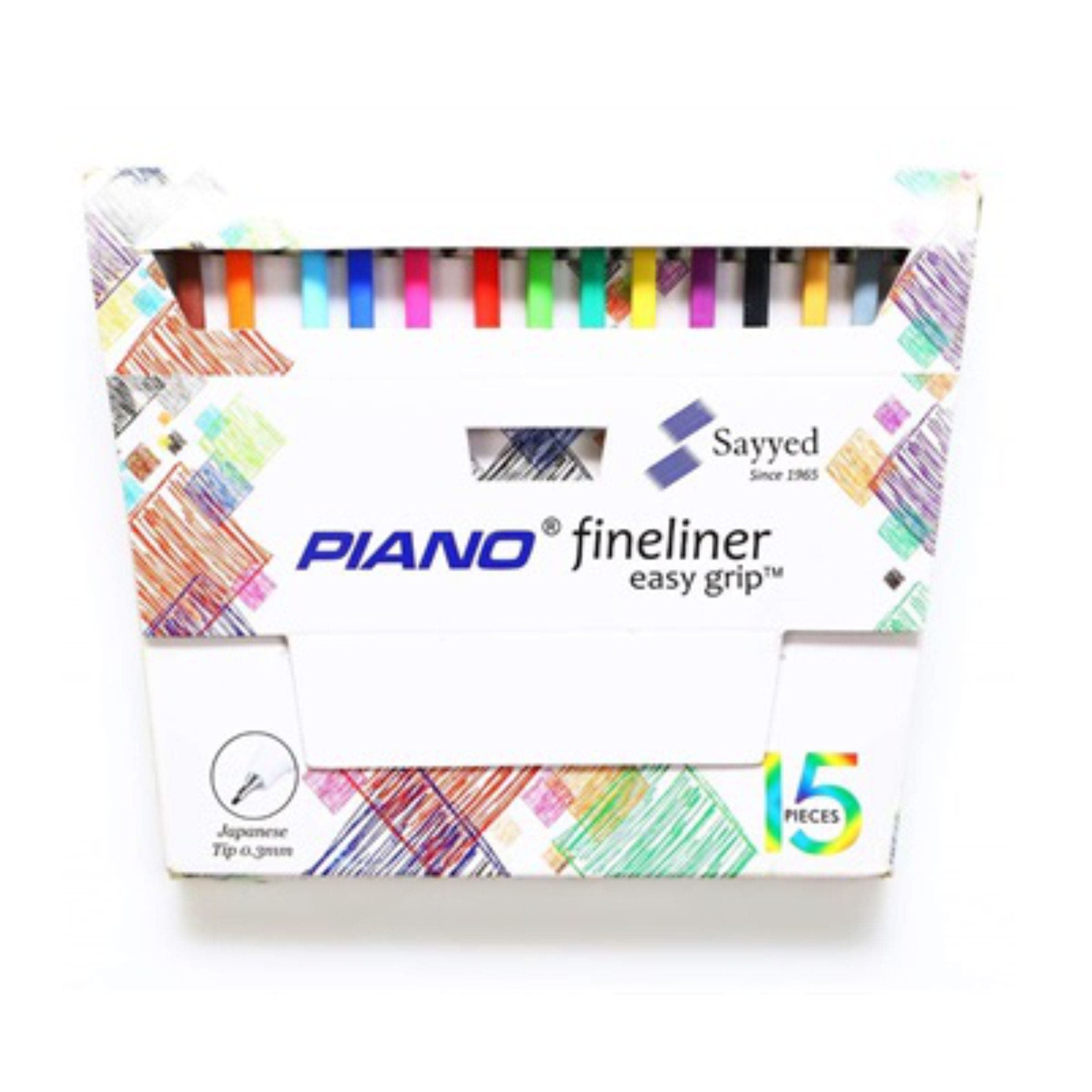 Piano Pointer Fine Liner Mixed Color Pack of 15