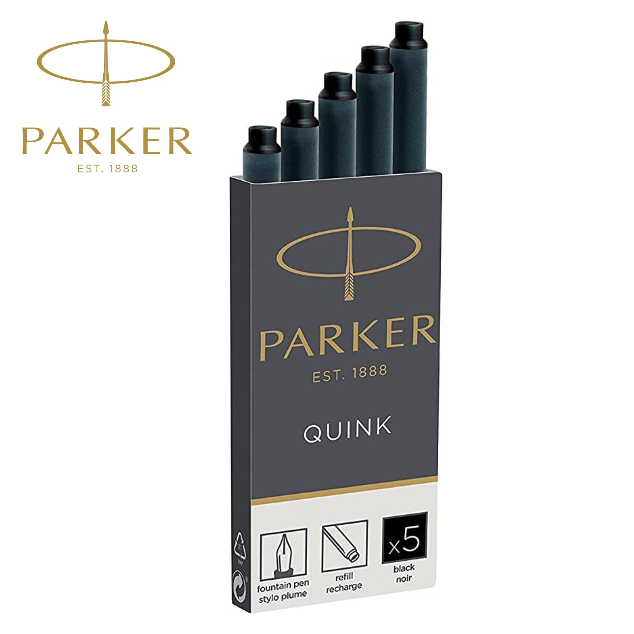 Parker Quink Ink Cartridge Pack of 5
