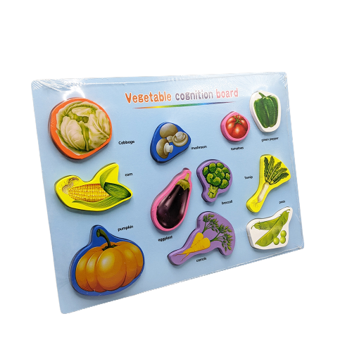 Vegetables Wooden Learning Preschool Board